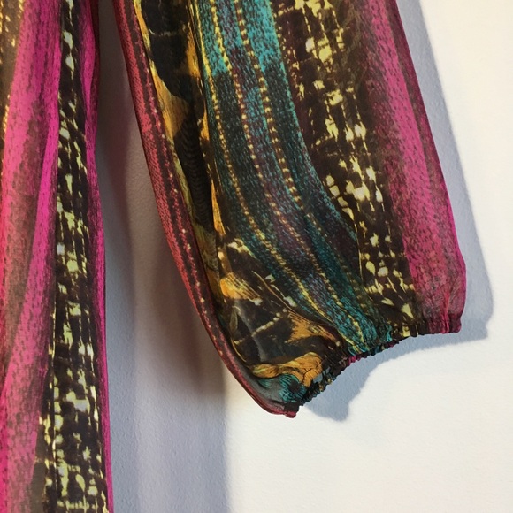 Luna Long Sleeved Boho Patterned Minidress - Picture 6 of 8